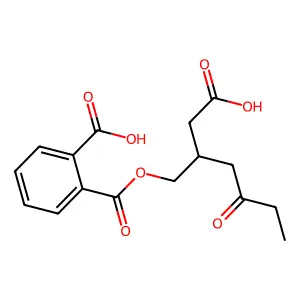 1,2-Benzenedicarboxylic acid, mono(2-(carboxymethyl)-4-oxohexyl) ester structure