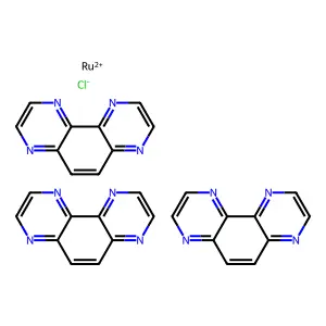 Ruthenium-tris-1,4,5,8-tetraazaphenanthrene structure