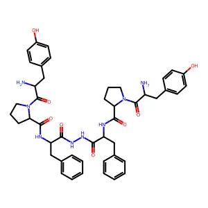 双(酪氨酰-脯氨酰-苯丙氨酰胺)酰肼 structure