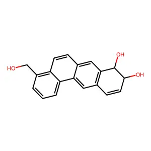 4-Hydroxymethylbenz(a)anthracene-8,9-dihydrodiol structure
