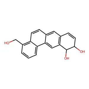 4-Hydroxymethylbenz(a)anthracene-10,11-dihydrodiol structure