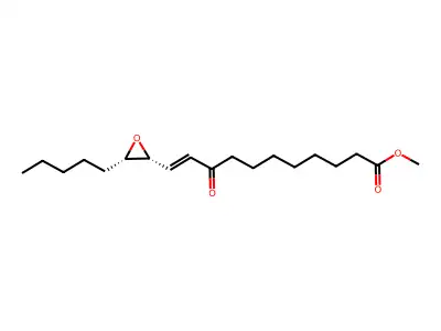 methyl 9-oxo-11-[(2R,3S)-3-pentyloxiran-2-yl]undec-10-enoate structure