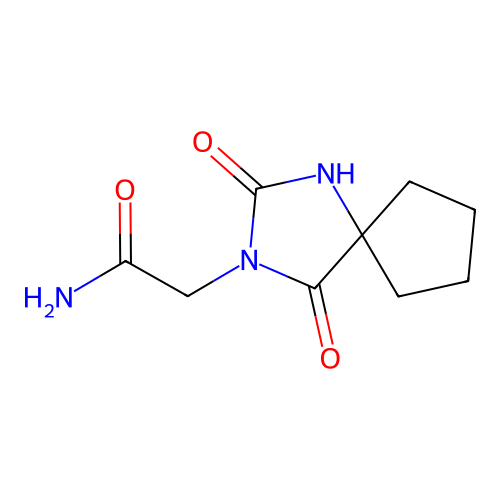 2-(2,4-Dioxo-1,3-diazaspiro[4.4]nonan-3-yl)acetamide structure