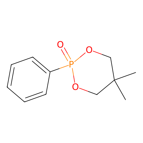 1,3,2-Dioxaphosphorinane, 5,5-dimethyl-2-phenyl-, 2-oxide structure