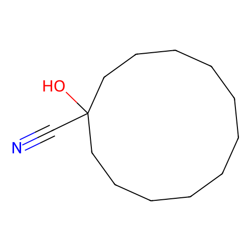 1-Hydroxycyclododecanecarbonitrile structure