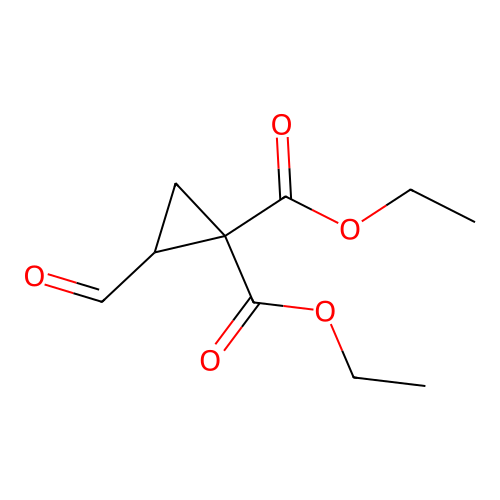1,1-Diethyl 2-formylcyclopropane-1,1-dicarboxylate structure