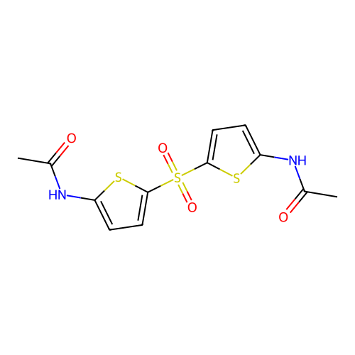 N-[5-(5-acetamidothiophen-2-yl)sulfonylthiophen-2-yl]acetamide structure