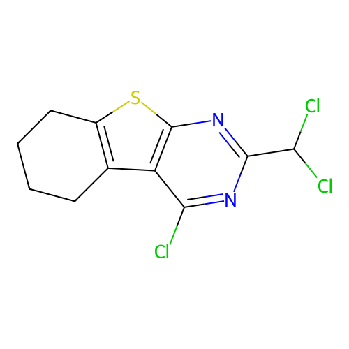 4-Chloro-2-(dichloromethyl)-5,6,7,8-tetrahydro(1)benzothieno(2,3-d)pyrimidine structure