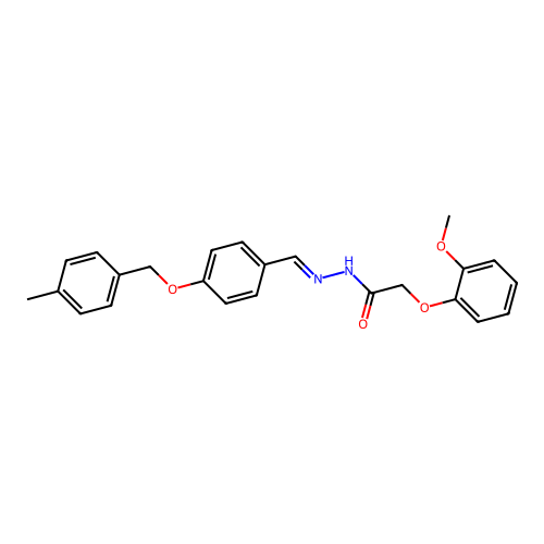 2-(2-Methoxyphenoxy)-N'-(4-((4-methylbenzyl)oxy)benzylidene)acetohydrazide structure