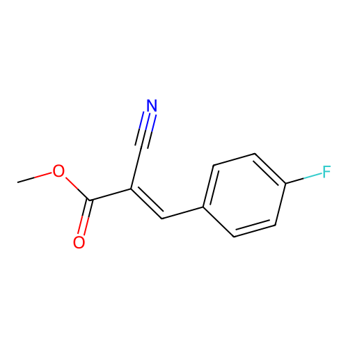 methyl (2E)-2-cyano-3-(4-fluorophenyl)prop-2-enoate structure