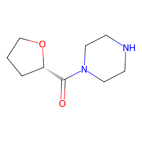 1-((Tetrahydrofuran-2-yl)carbonyl)piperazine, (2S)- structure