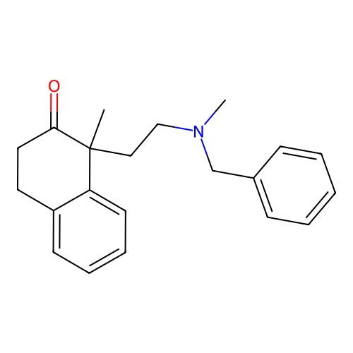 1-[2-[Benzyl(methyl)amino]ethyl]-1-methyl-3,4-dihydronaphthalen-2-one structure