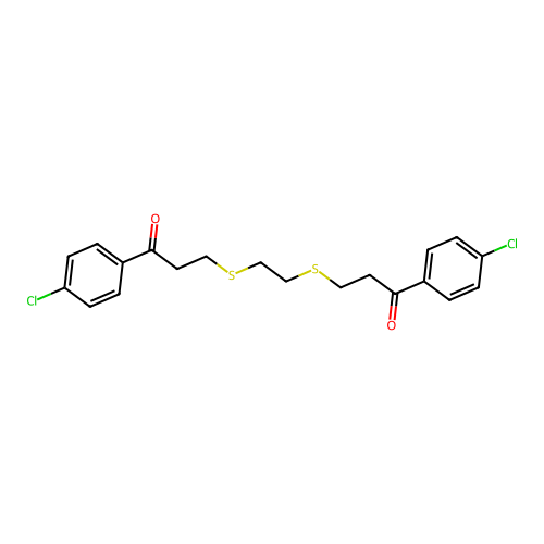 1-(4-chlorophenyl)-3-[(2-{[3-(4-chlorophenyl)-3-oxopropyl]sulfanyl}ethyl)sulfanyl]-1-propanone structure