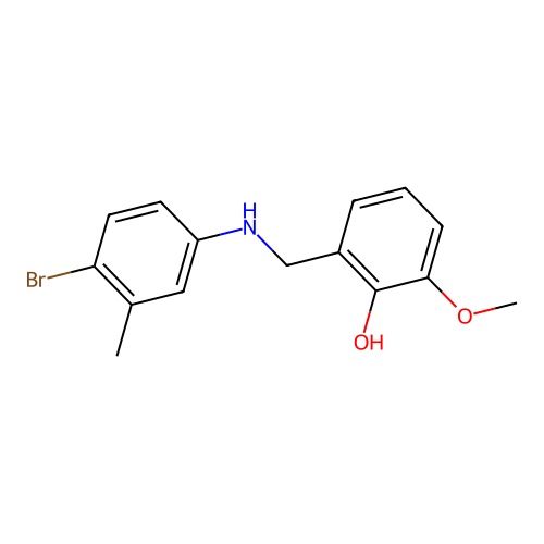 2-{[(4-Bromo-3-methylphenyl)amino]methyl}-6-methoxyphenol structure