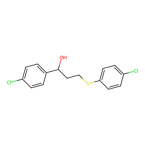 1-(4-Chlorophenyl)-3-[(4-chlorophenyl)sulfanyl]-1-propanol structure