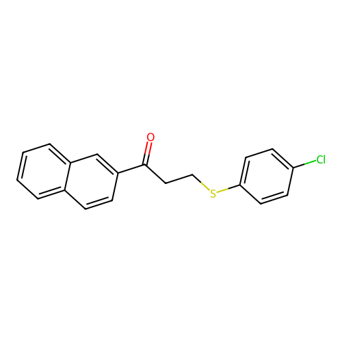 3-[(4-Chlorophenyl)sulfanyl]-1-(2-naphthyl)-1-propanone structure