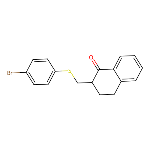2-{[(4-bromophenyl)sulfanyl]methyl}-3,4-dihydro-1(2H)-naphthalenone structure