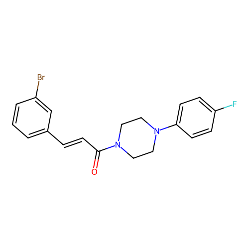 3-(3-Bromophenyl)-1-[4-(4-fluorophenyl)piperazin-1-yl]prop-2-en-1-one structure