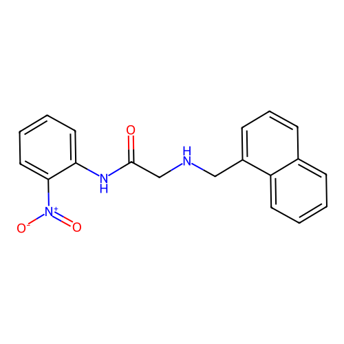 2-[(1-naphthylmethyl)amino]-N-(2-nitrophenyl)acetamide structure