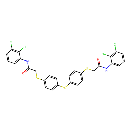 2-({4-[(4-{[2-(2,3-dichloroanilino)-2-oxoethyl]sulfanyl}phenyl)sulfanyl]phenyl}sulfanyl)-N-(2,3-dichlorophenyl)acetamide structure