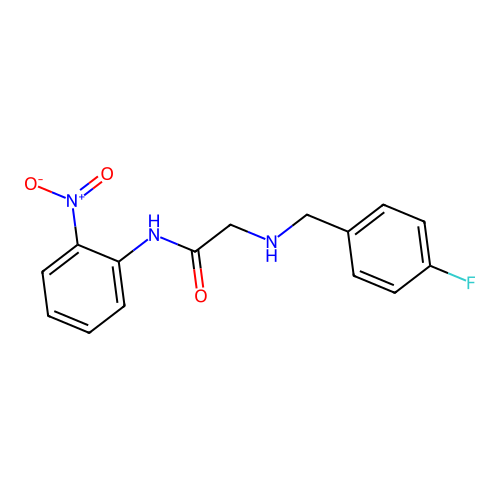 2-[(4-fluorobenzyl)amino]-N-(2-nitrophenyl)acetamide structure