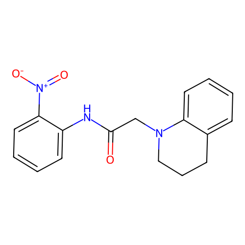 2-[3,4-dihydro-1(2H)-quinolinyl]-N-(2-nitrophenyl)acetamide structure