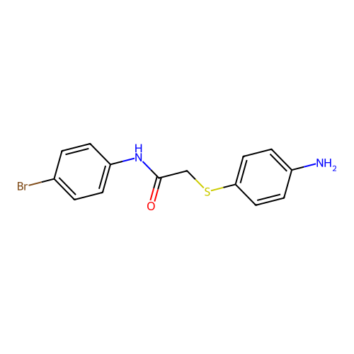 2-[(4-aminophenyl)sulfanyl]-N-(4-bromophenyl)acetamide structure