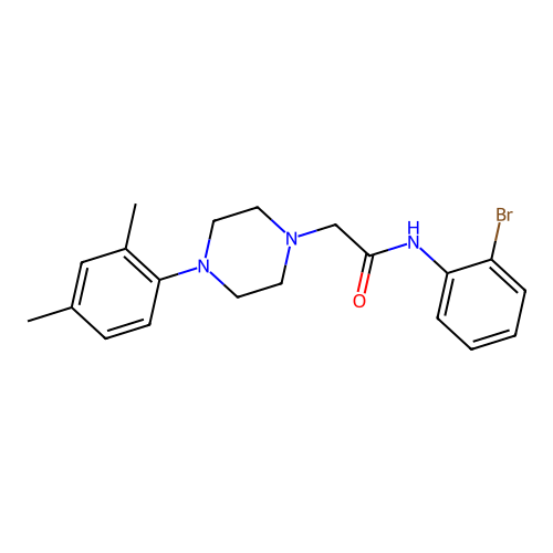 N-(2-bromophenyl)-2-[4-(2,4-dimethylphenyl)piperazin-1-yl]acetamide structure