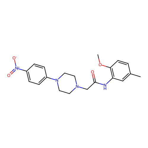 N-(2-methoxy-5-methylphenyl)-2-[4-(4-nitrophenyl)piperazin-1-yl]acetamide structure