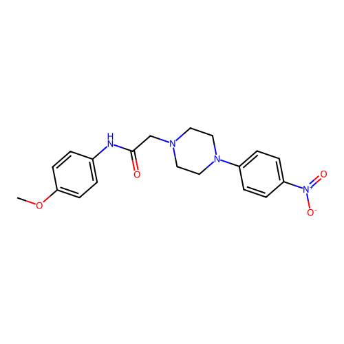 N-(4-methoxyphenyl)-2-[4-(4-nitrophenyl)piperazin-1-yl]acetamide structure