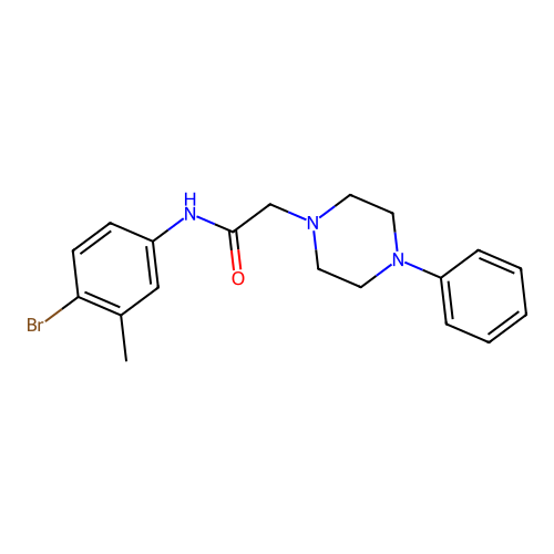 N-(4-bromo-3-methylphenyl)-2-(4-phenylpiperazin-1-yl)acetamide structure