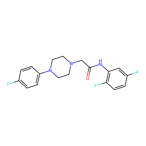 N-(2,5-difluorophenyl)-2-[4-(4-fluorophenyl)piperazin-1-yl]acetamide structure