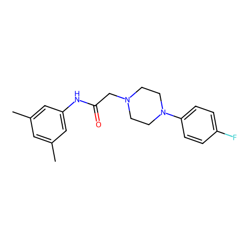 N-(3,5-dimethylphenyl)-2-[4-(4-fluorophenyl)piperazin-1-yl]acetamide structure