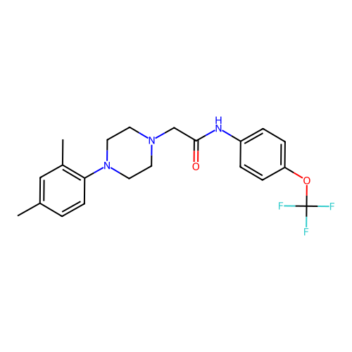 2-[4-(2,4-dimethylphenyl)piperazin-1-yl]-N-[4-(trifluoromethoxy)phenyl]acetamide structure