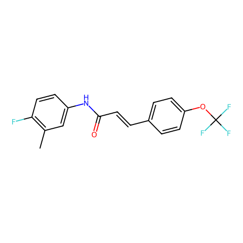 N-(4-fluoro-3-methylphenyl)-3-[4-(trifluoromethoxy)phenyl]prop-2-enamide structure