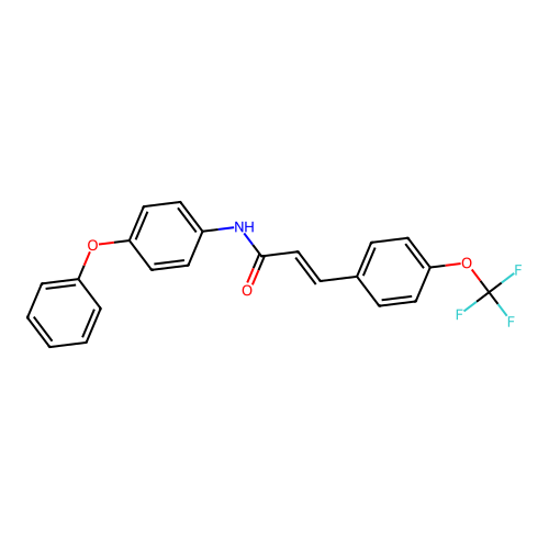 N-(4-phenoxyphenyl)-3-[4-(trifluoromethoxy)phenyl]acrylamide structure