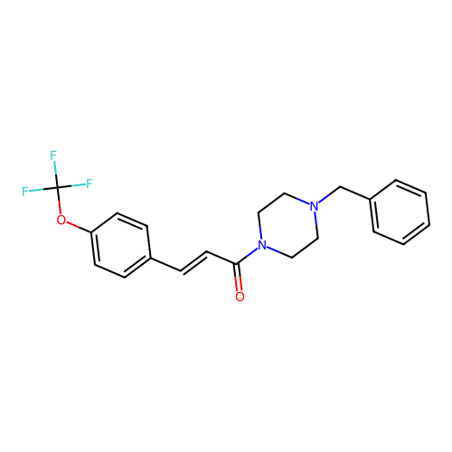 1-(4-Benzylpiperazino)-3-[4-(trifluoromethoxy)phenyl]-2-propen-1-one structure