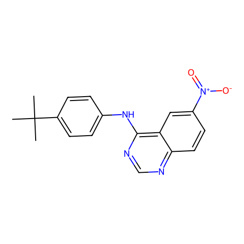 N-(4-tert-Butylphenyl)-6-nitroquinazolin-4-amine structure
