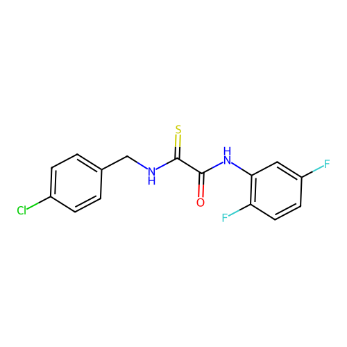 2-[(4-chlorobenzyl)amino]-N-(2,5-difluorophenyl)-2-thioxoacetamide structure