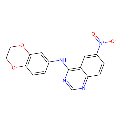 N-(2,3-dihydro-1,4-benzodioxin-6-yl)-6-nitroquinazolin-4-amine structure