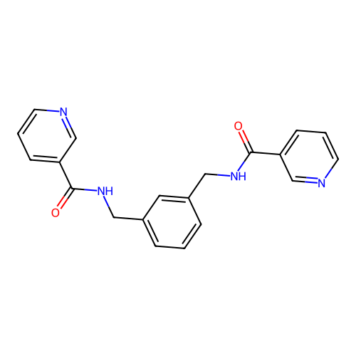 1,3-Bis(3-pyridinylcarbonylaminomethyl)benzene structure