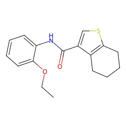 N-(2-ethoxyphenyl)-4,5,6,7-tetrahydro-1-benzothiophene-3-carboxamide structure