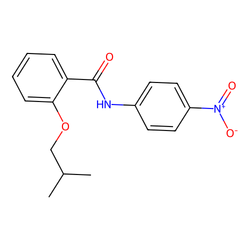 2-(2-methylpropoxy)-N-(4-nitrophenyl)benzamide structure