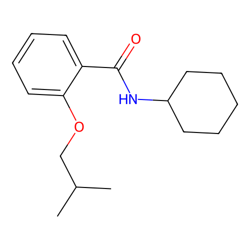N-cyclohexyl-2-(2-methylpropoxy)benzamide structure
