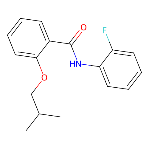 N-(2-fluorophenyl)-2-isobutoxybenzamide structure