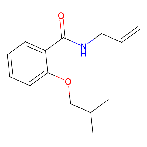 2-(2-methylpropoxy)-N-prop-2-enylbenzamide structure