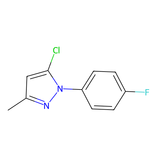 5-chloro-1-(4-fluorophenyl)-3-methyl-1H-pyrazole structure