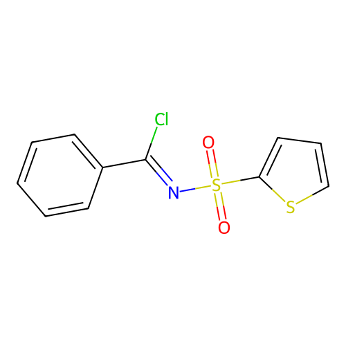 N-(Thiophene-2-sulfonyl)benzenecarbonimidoyl chloride structure