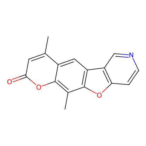 4,11-Dimethyl-2H-pyrano[3',2':5,6][1]benzofuro[3,2-c]pyridin-2-one structure