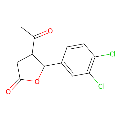 4-Acetyl-5-(3,4-dichlorophenyl)oxolan-2-one structure